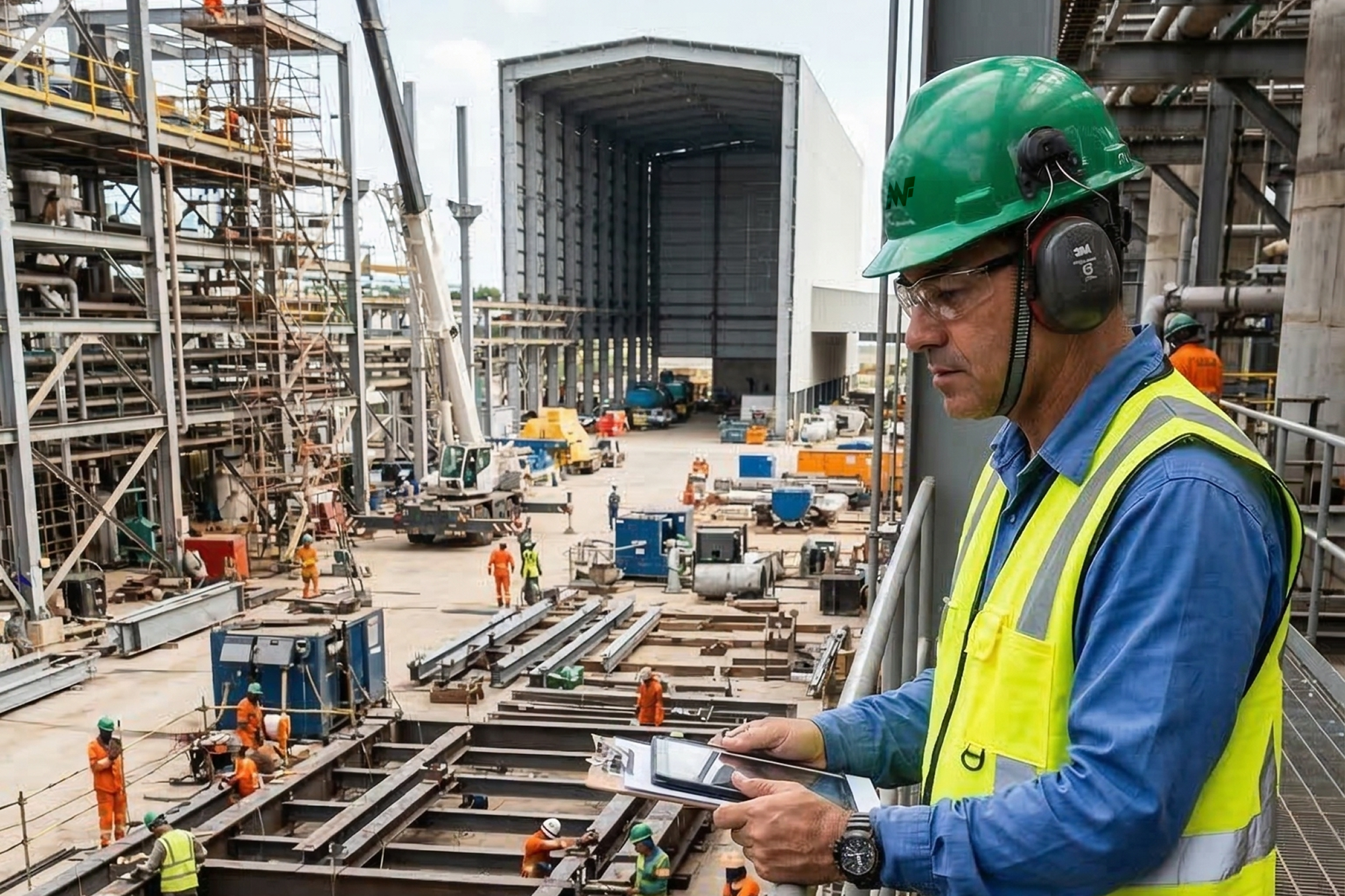gestão de obras industriais com segurança